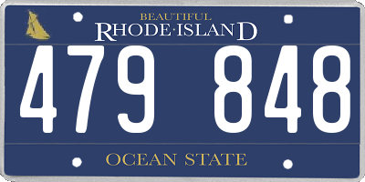 RI license plate 479848