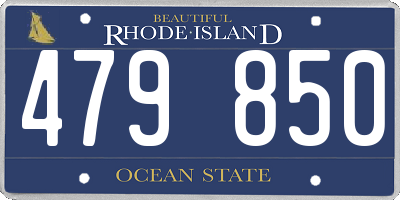 RI license plate 479850