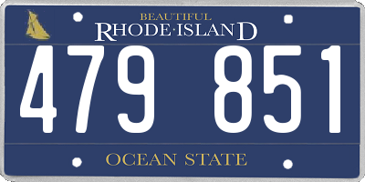 RI license plate 479851