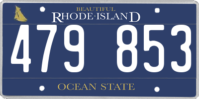 RI license plate 479853