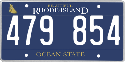 RI license plate 479854