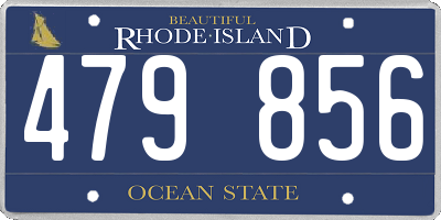 RI license plate 479856
