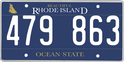 RI license plate 479863