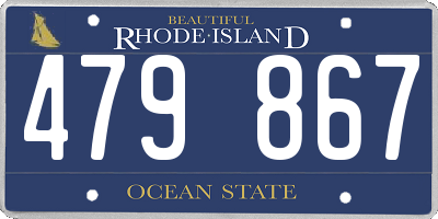 RI license plate 479867