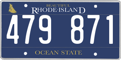 RI license plate 479871