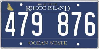 RI license plate 479876