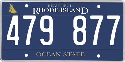 RI license plate 479877