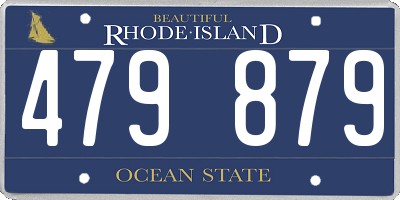 RI license plate 479879