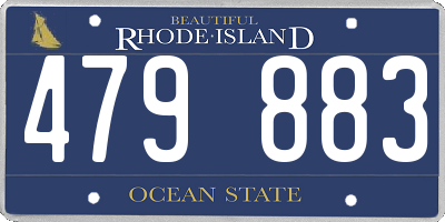 RI license plate 479883