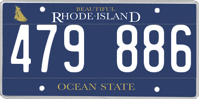 RI license plate 479886