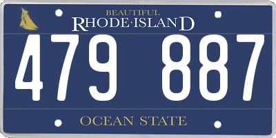 RI license plate 479887