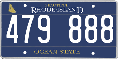 RI license plate 479888