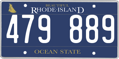 RI license plate 479889