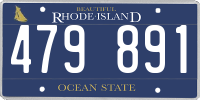 RI license plate 479891