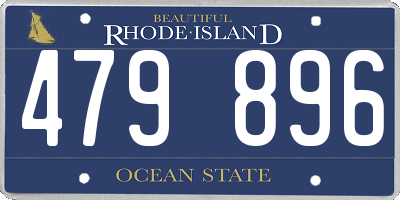 RI license plate 479896