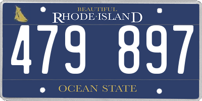 RI license plate 479897