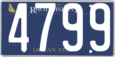 RI license plate 4799