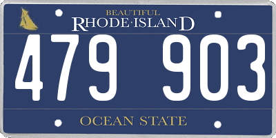 RI license plate 479903