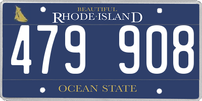 RI license plate 479908