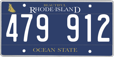 RI license plate 479912