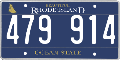 RI license plate 479914