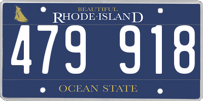 RI license plate 479918