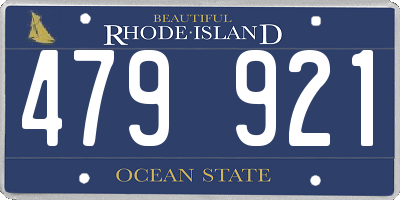 RI license plate 479921