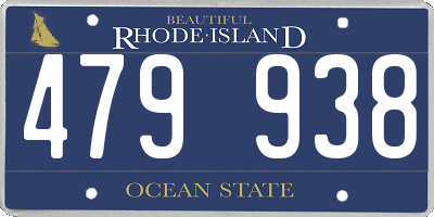 RI license plate 479938