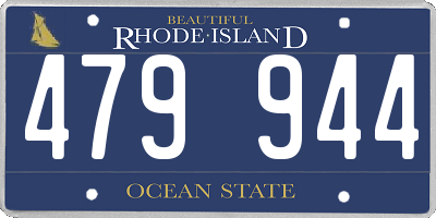 RI license plate 479944