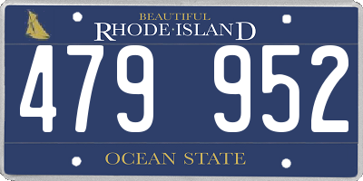 RI license plate 479952
