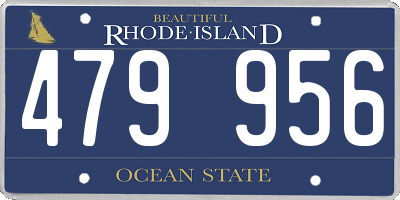 RI license plate 479956