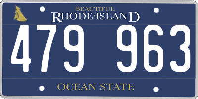 RI license plate 479963