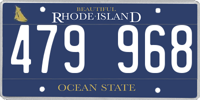RI license plate 479968