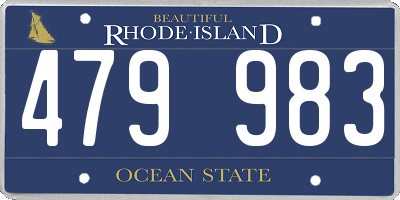 RI license plate 479983