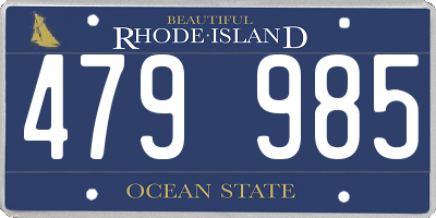 RI license plate 479985