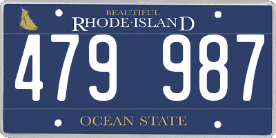 RI license plate 479987