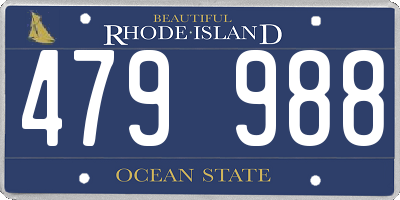 RI license plate 479988