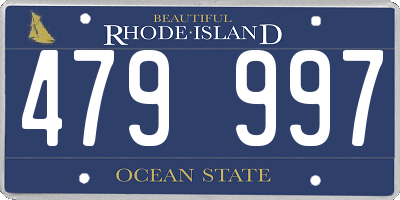 RI license plate 479997
