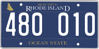 RI license plate 480010