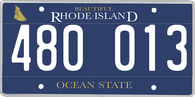 RI license plate 480013