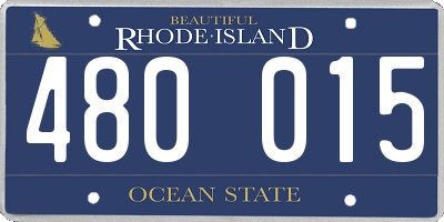 RI license plate 480015