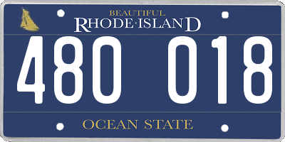 RI license plate 480018