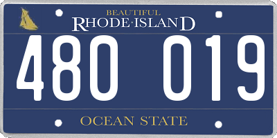 RI license plate 480019