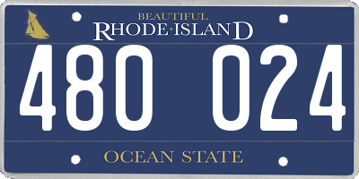RI license plate 480024