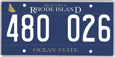 RI license plate 480026