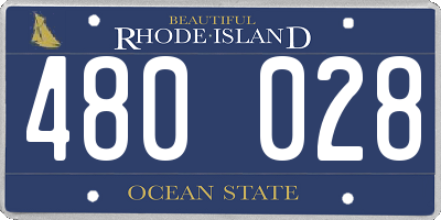 RI license plate 480028
