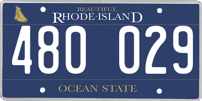 RI license plate 480029