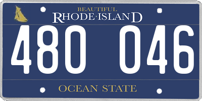 RI license plate 480046