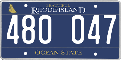 RI license plate 480047