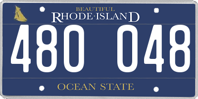 RI license plate 480048